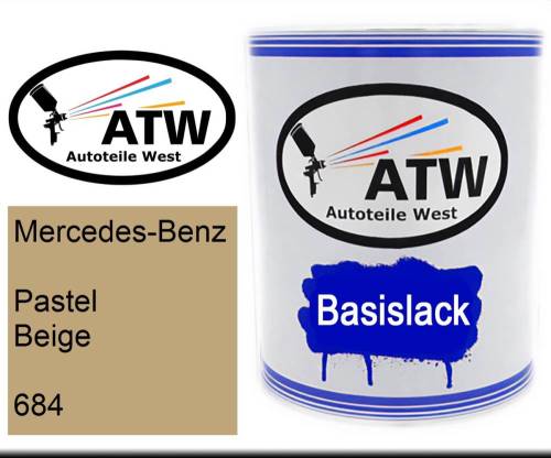 Mercedes-Benz, Pastel Beige, 684: 1L Lackdose, von ATW Autoteile West.